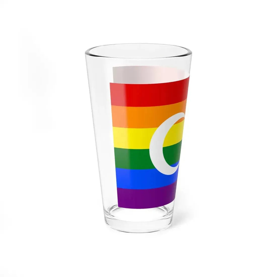 Turkish Gay Pride Flag (Turkey) Pint Glass 16oz - Go Mug Yourself