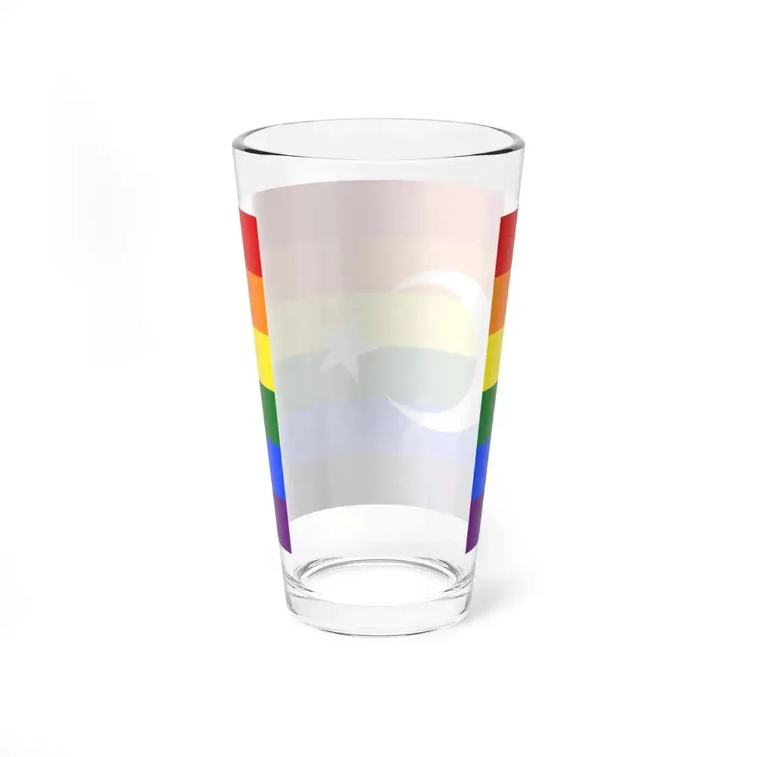 Turkish Gay Pride Flag (Turkey) Pint Glass 16oz - Go Mug Yourself