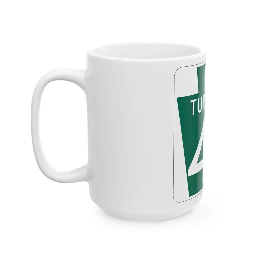 Turnpike-43 (Pennsylvania) (Road Sign) White Coffee Mug - Go Mug Yourself