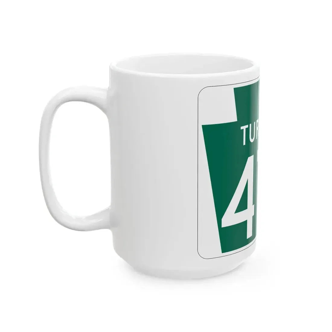 Turnpike-476 (Pennsylvania) (Road Sign) White Coffee Mug - Go Mug Yourself