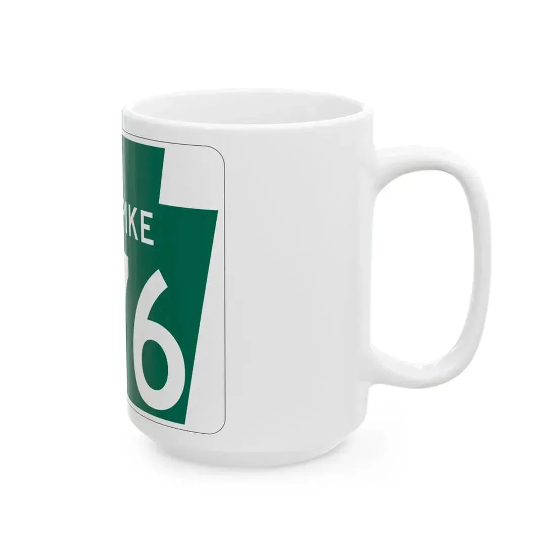 Turnpike-476 (Pennsylvania) (Road Sign) White Coffee Mug - Go Mug Yourself