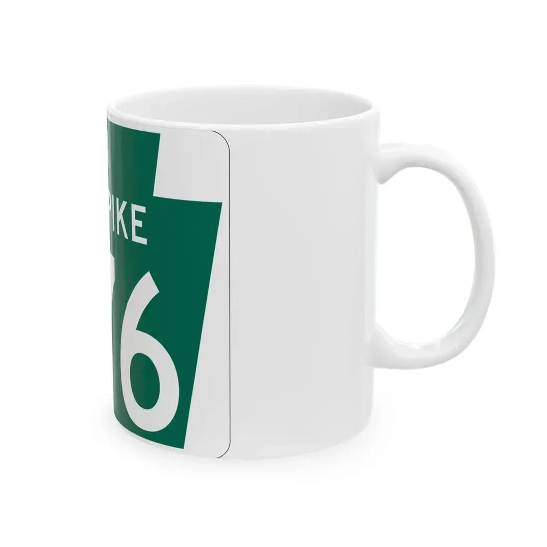 Turnpike-576 (Pennsylvania) (Road Sign) White Coffee Mug - Go Mug Yourself