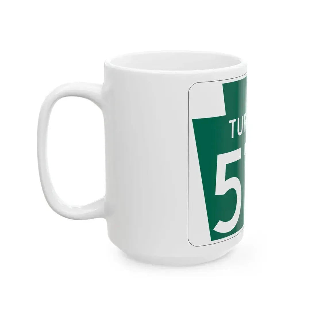 Turnpike-576 (Pennsylvania) (Road Sign) White Coffee Mug - Go Mug Yourself