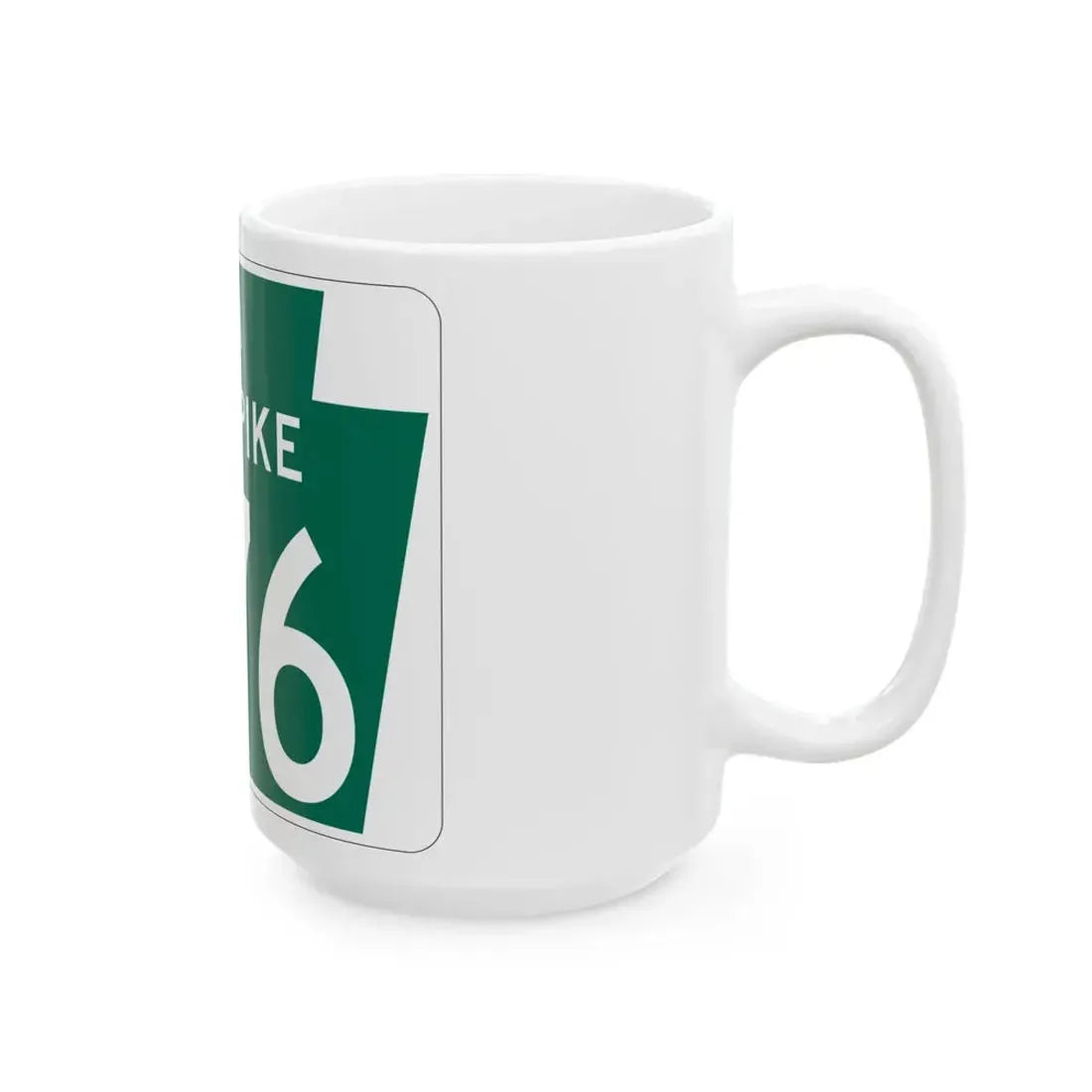 Turnpike-576 (Pennsylvania) (Road Sign) White Coffee Mug - Go Mug Yourself