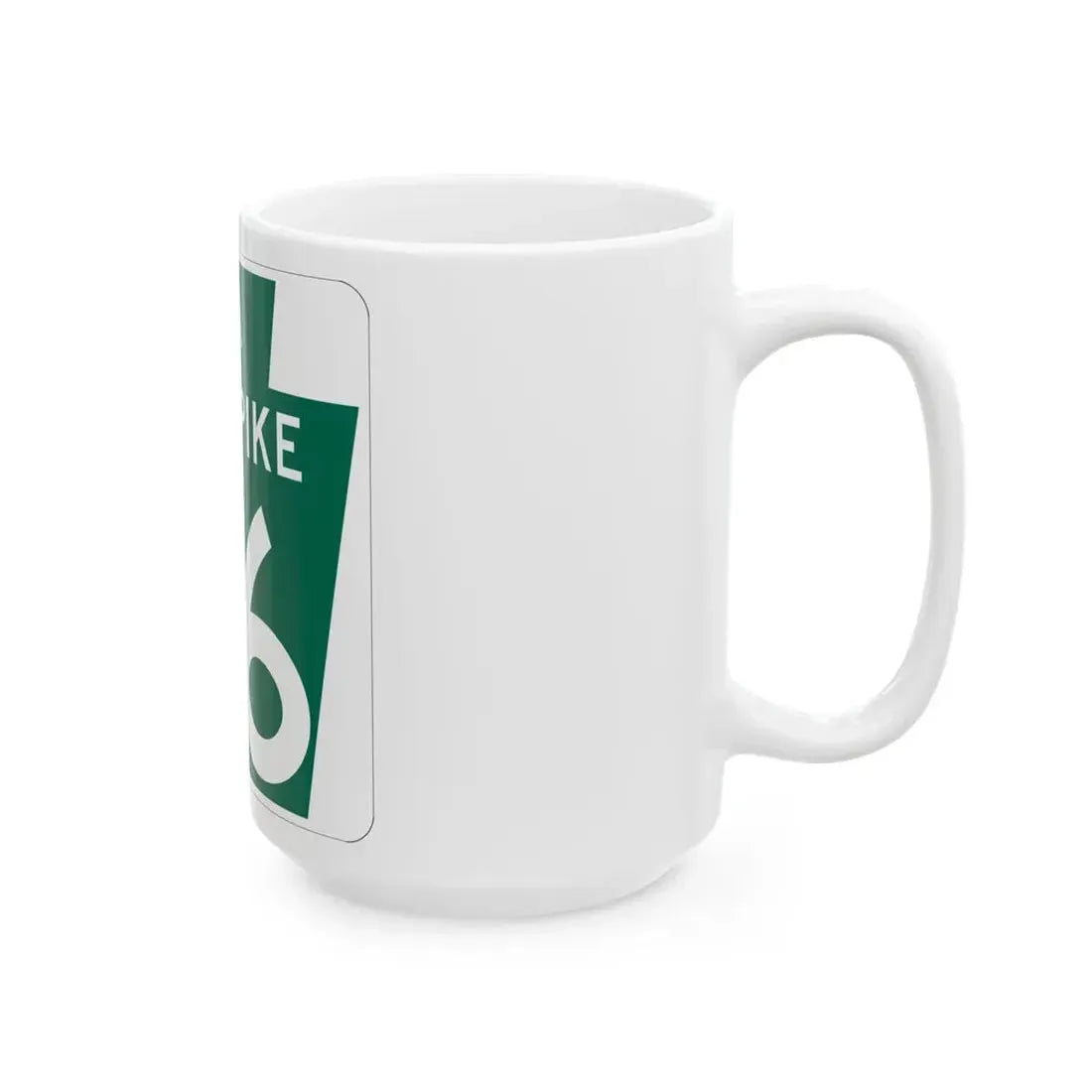 Turnpike-66 (Pennsylvania) (Road Sign) White Coffee Mug - Go Mug Yourself
