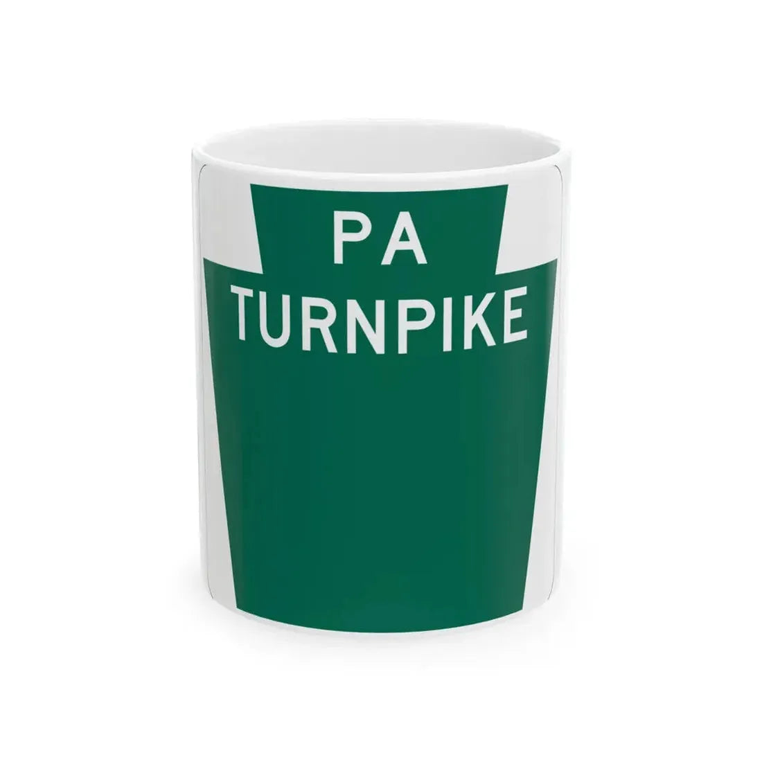 Turnpike-blank (Pennsylvania) (Road Sign) White Coffee Mug 11oz - Go Mug Yourself