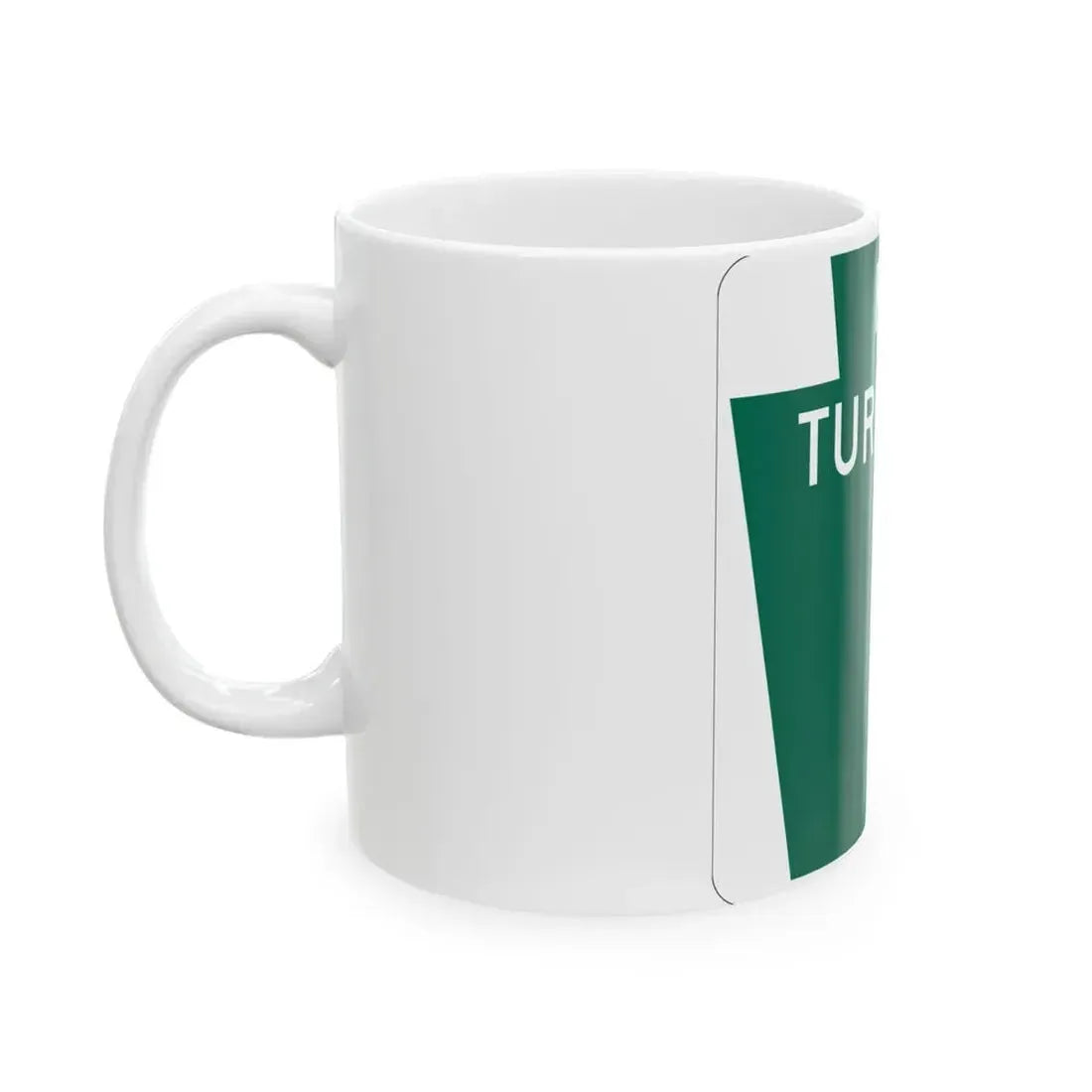Turnpike-blank (Pennsylvania) (Road Sign) White Coffee Mug - Go Mug Yourself