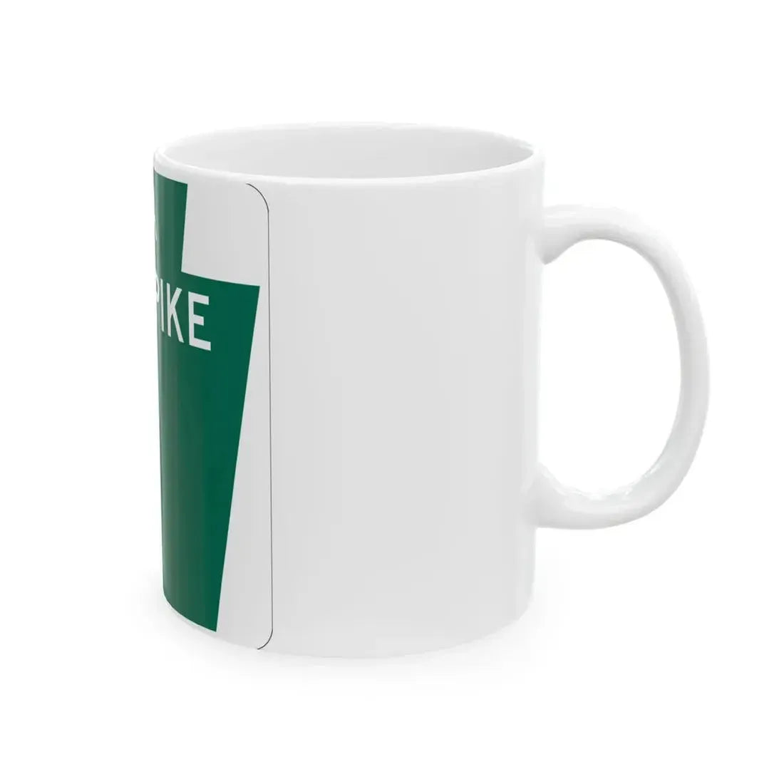 Turnpike-blank (Pennsylvania) (Road Sign) White Coffee Mug - Go Mug Yourself