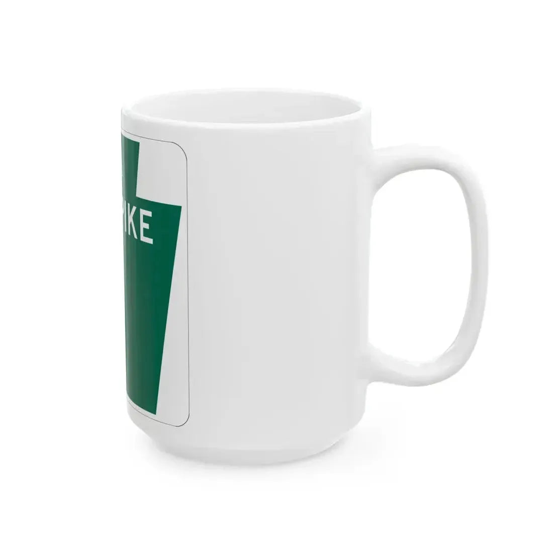 Turnpike-blank (Pennsylvania) (Road Sign) White Coffee Mug - Go Mug Yourself