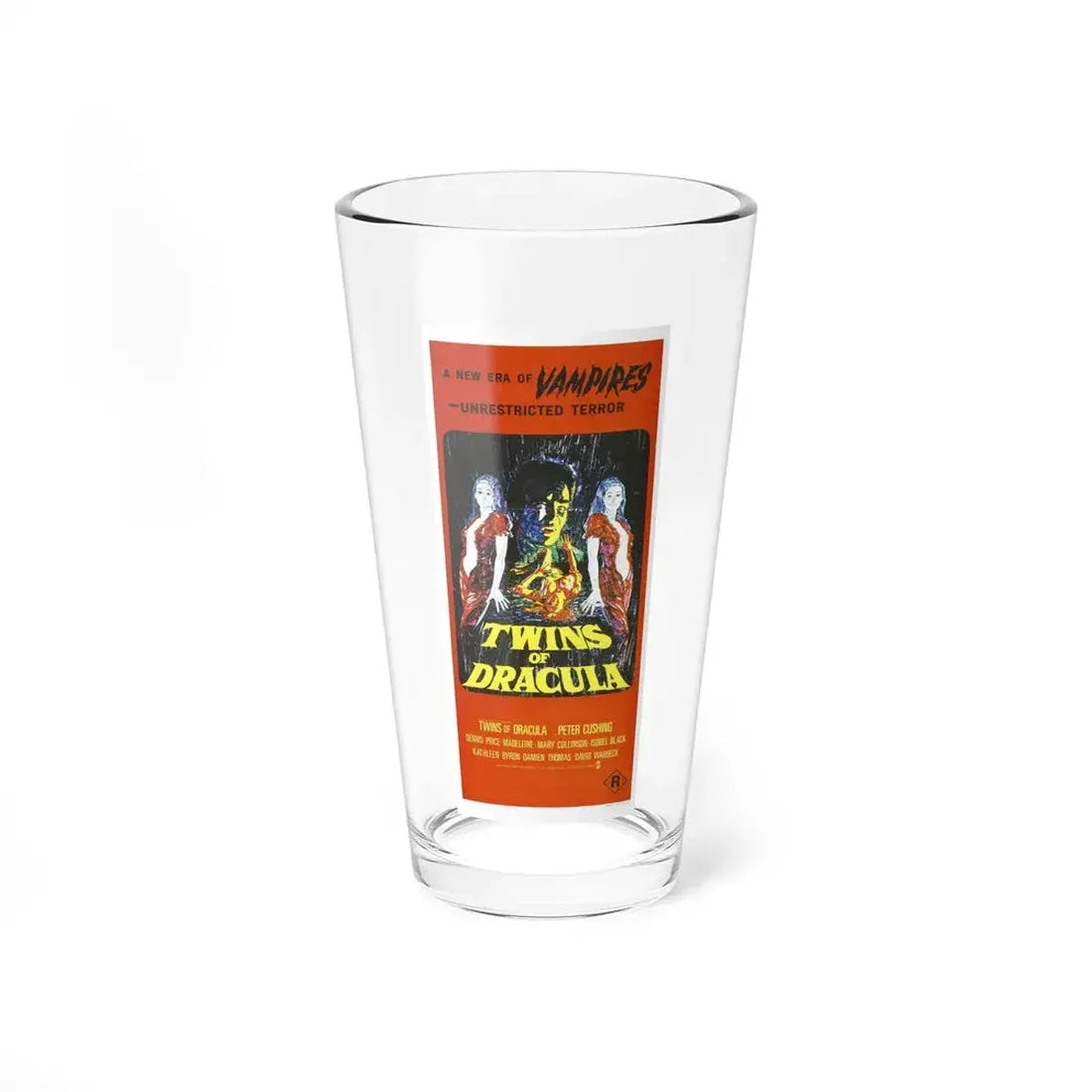 TWINS OF DRACULA 1971 Movie Poster - Pint Glass 16oz 16oz - Go Mug Yourself
