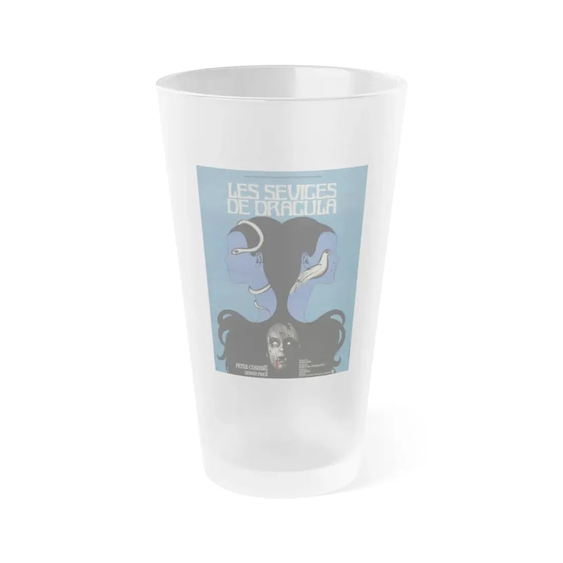 TWINS OF EVIL (FRENCH) 1971 Movie Poster - Frosted Pint Glass 16oz Default Title - Go Mug Yourself