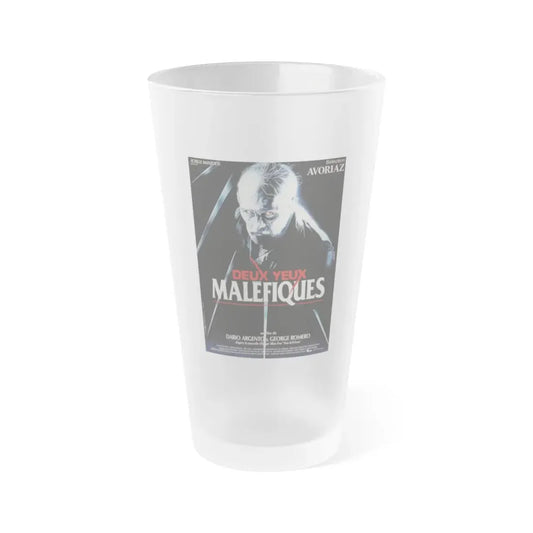 TWO EVIL EYES (FRENCH) 1990 Movie Poster - Frosted Pint Glass 16oz Default Title - Go Mug Yourself