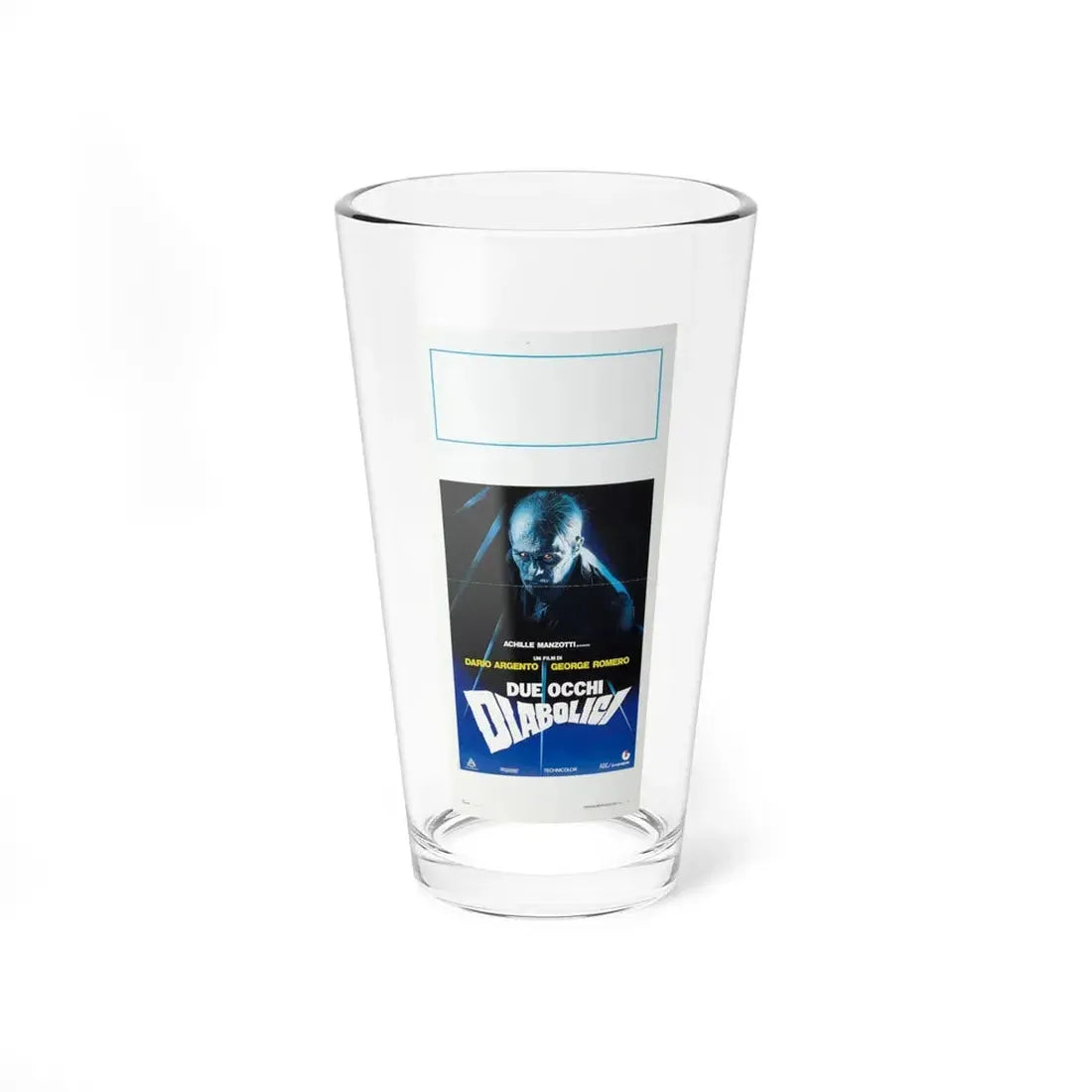TWO EVIL EYES (ITALIAN) 1990 Movie Poster - Pint Glass 16oz 16oz - Go Mug Yourself