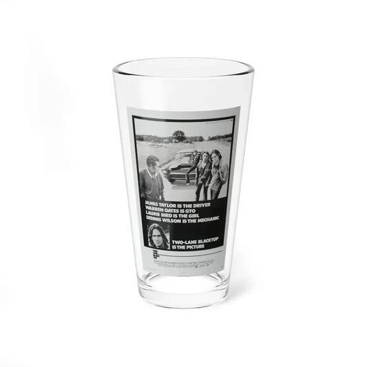 TWO-LANE BLACKTOP 1971 Movie Poster - Pint Glass 16oz 16oz - Go Mug Yourself