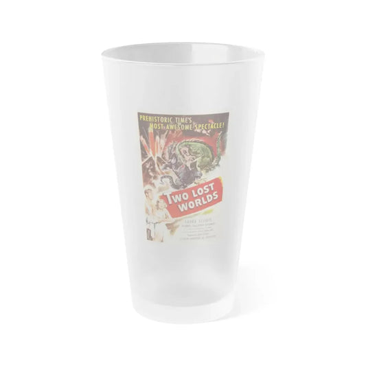 TWO LOST WORLDS 1951 Movie Poster - Frosted Pint Glass 16oz Default Title - Go Mug Yourself