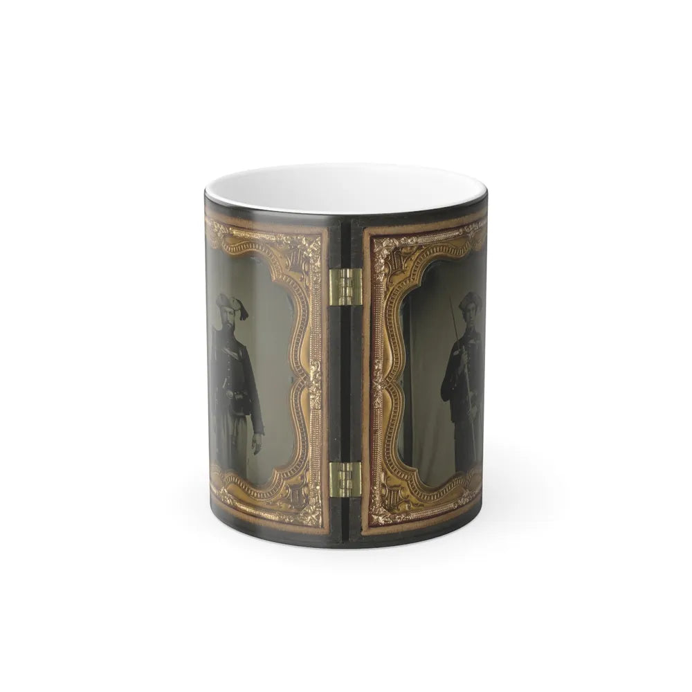 Two Unidentified Soldiers in 34Th Ohio Infantry Regiment Uniforms With Bayoneted Muskets (U.S. Civil War) Color Changing Coffee Mug 11oz-11oz-Go Mug Yourself