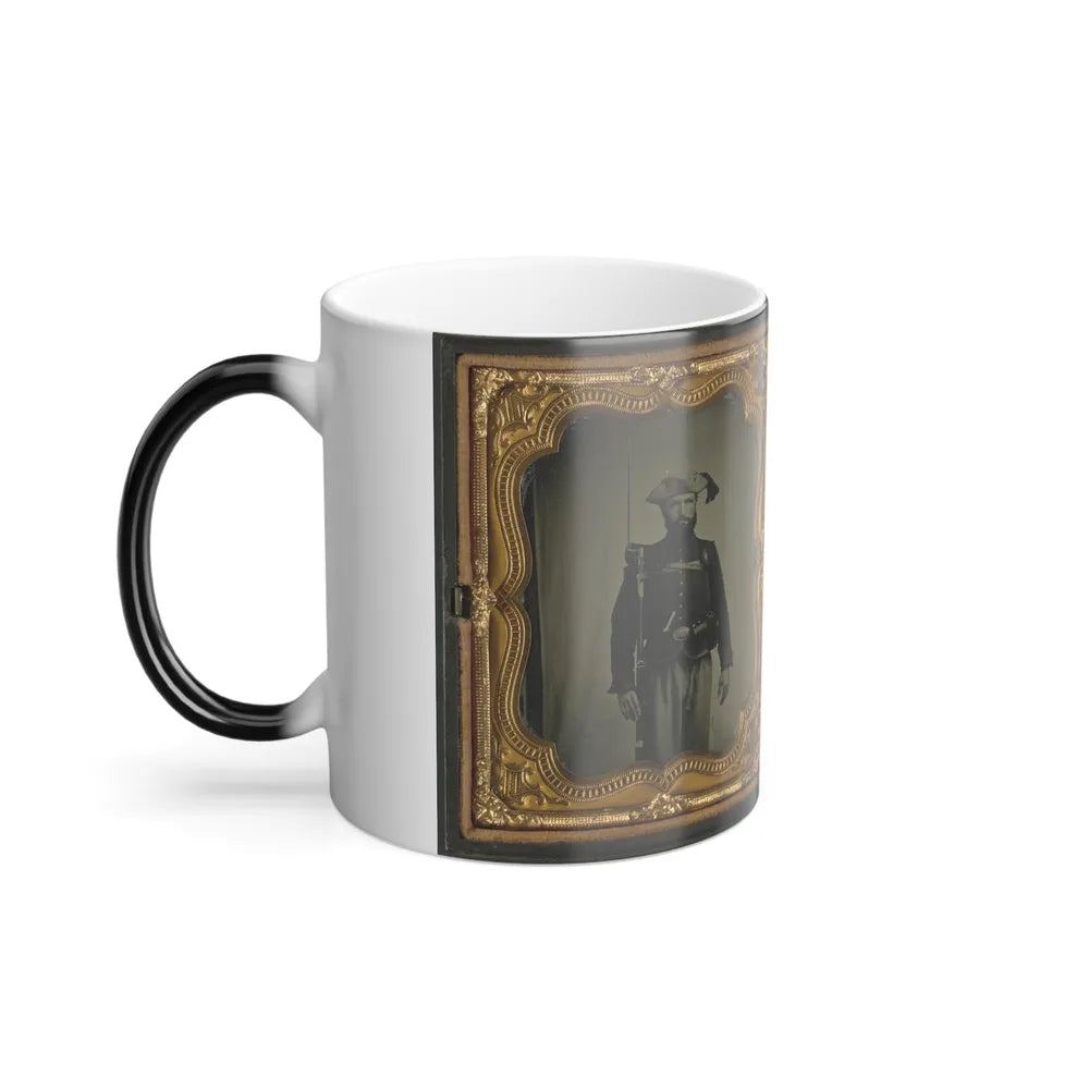 Two Unidentified Soldiers in 34Th Ohio Infantry Regiment Uniforms With Bayoneted Muskets (U.S. Civil War) Color Changing Coffee Mug 11oz-Go Mug Yourself