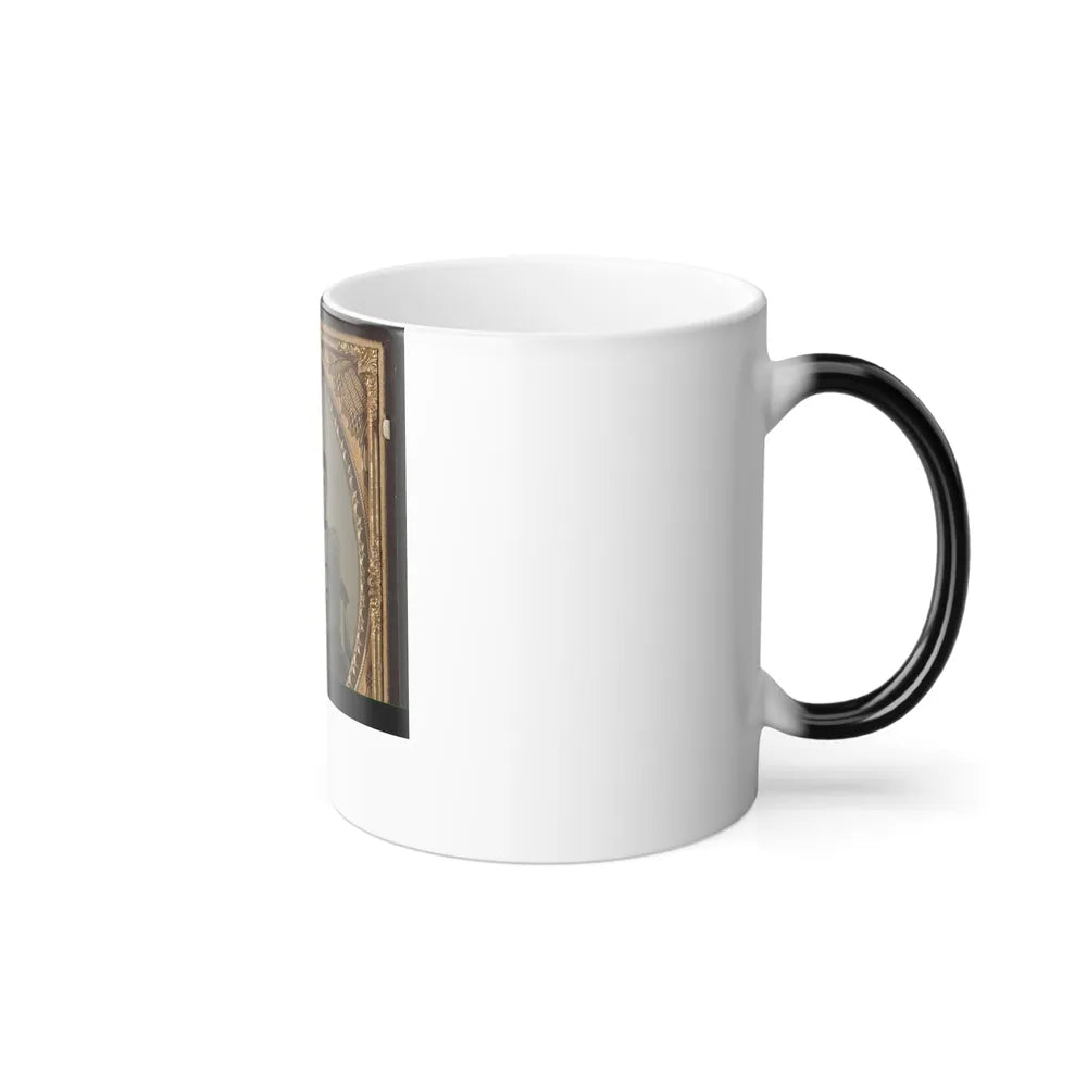Two Unidentified Soldiers in Trans-Mississippi Confederate Battle Shirts (U.S. Civil War) Color Changing Coffee Mug 11oz-Go Mug Yourself