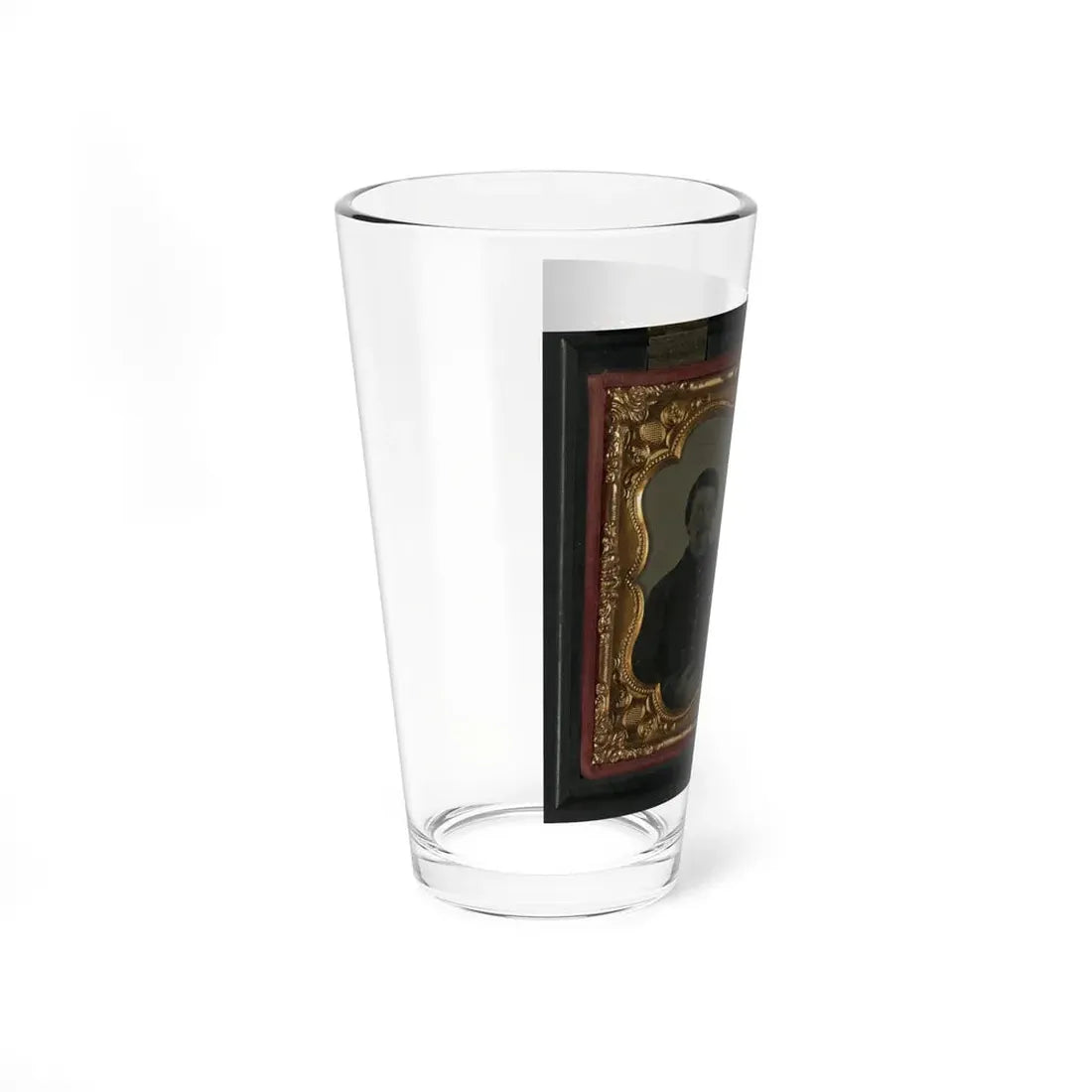 Two Unidentified Soldiers In Union Shell Jackets, Young Soldier At Right With A Cavalry Saber (U.S. Civil War) Pint Glass 16oz - Go Mug Yourself