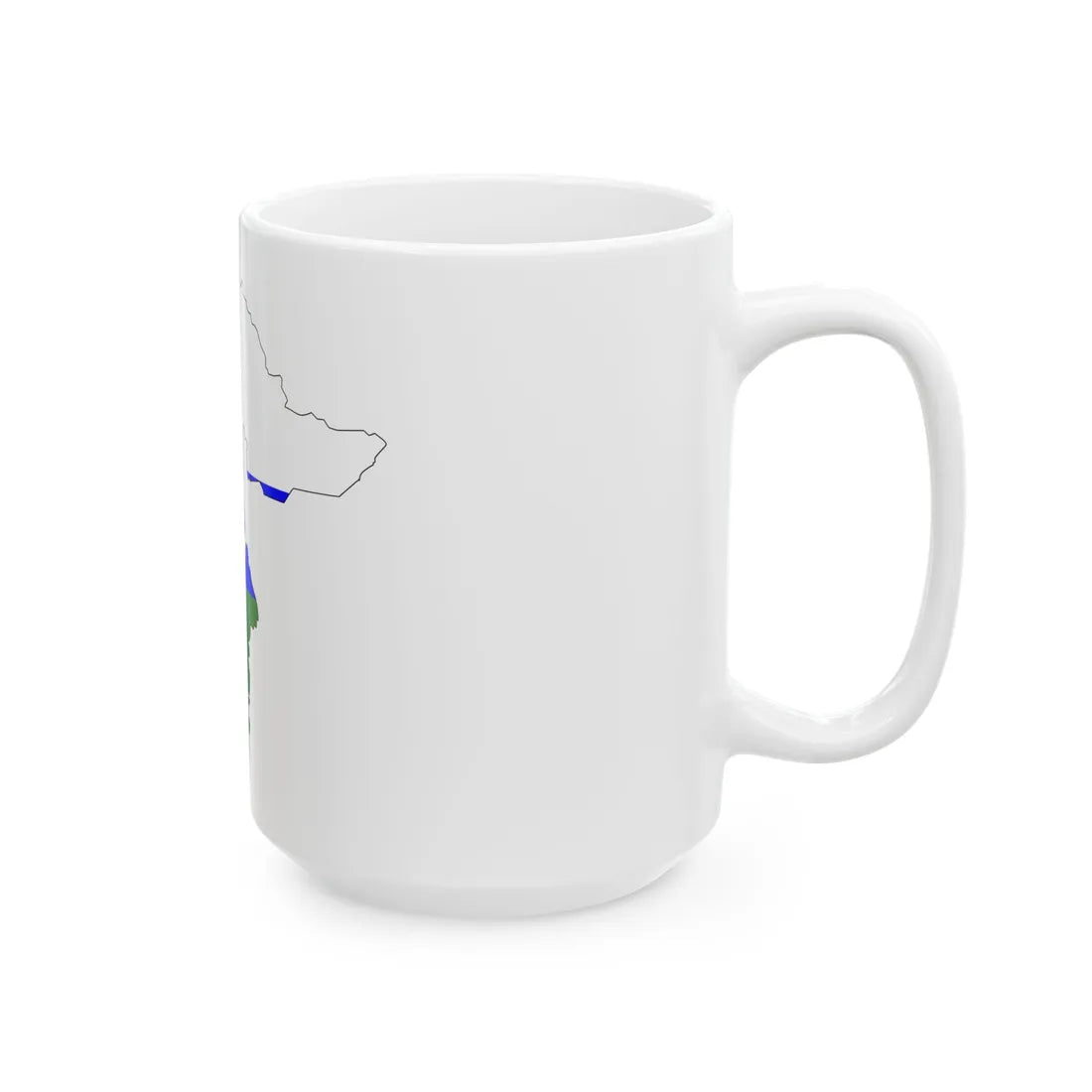 Tyumen-obl-geo-stub (Russia) White Coffee Mug - Go Mug Yourself