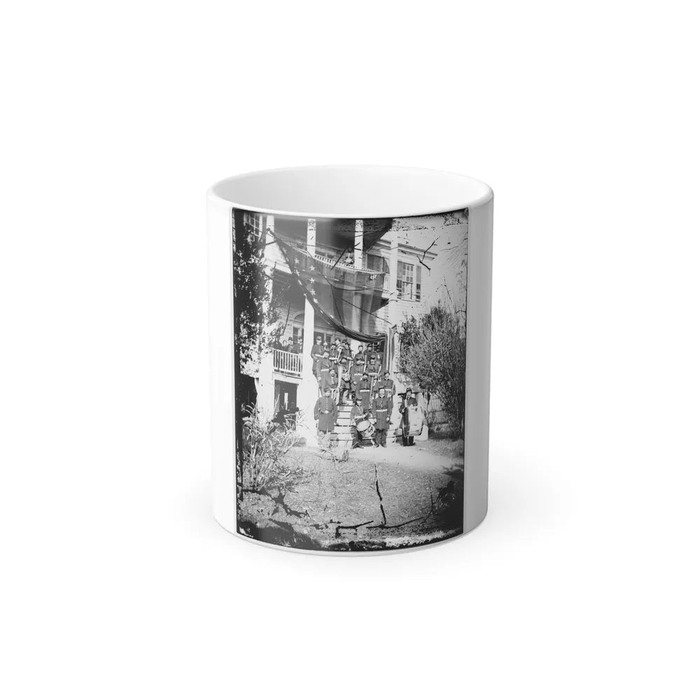 U.S. Army Band Standing on Steps(2) (U.S. Civil War) Color Changing Coffee Mug 11oz-11oz-Go Mug Yourself