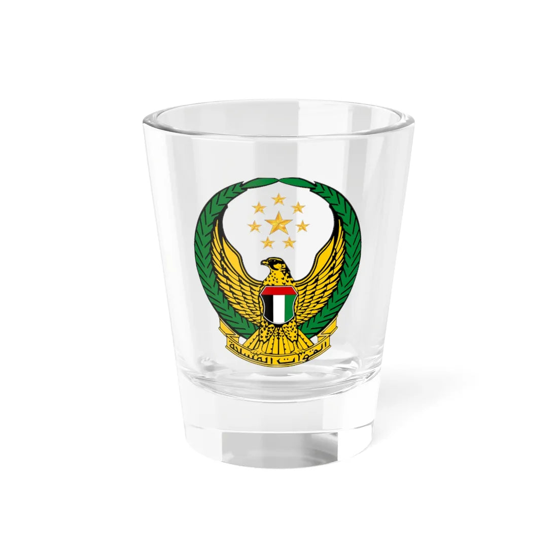 UAE Armed Forces Coat of Arms (United Arab Emirates) (Coat of Arms) Shot Glass 1.5oz - Go Mug Yourself