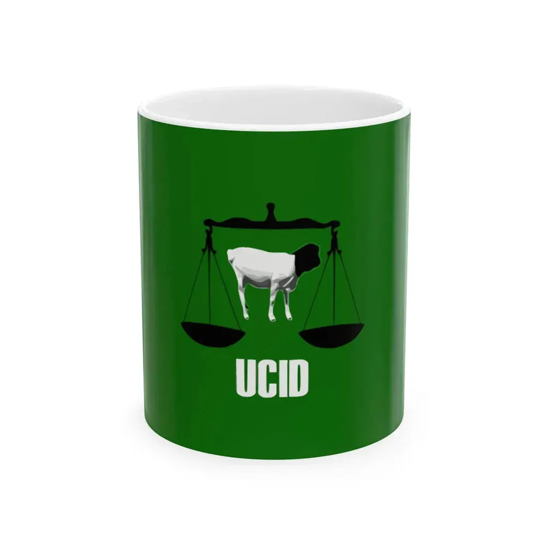 UCID Party Flag Calanka Xisbiga UCID (Mali) White Coffee Mug 11oz - Go Mug Yourself