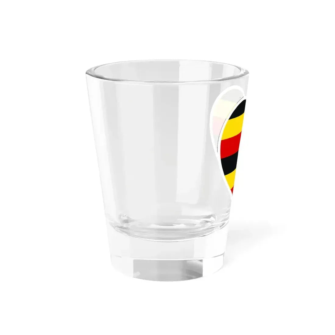 Uganda flag heart white (Uganda) Shot Glass 1.5oz - Go Mug Yourself