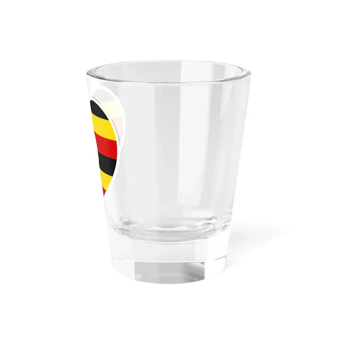 Uganda flag heart white (Uganda) Shot Glass 1.5oz - Go Mug Yourself