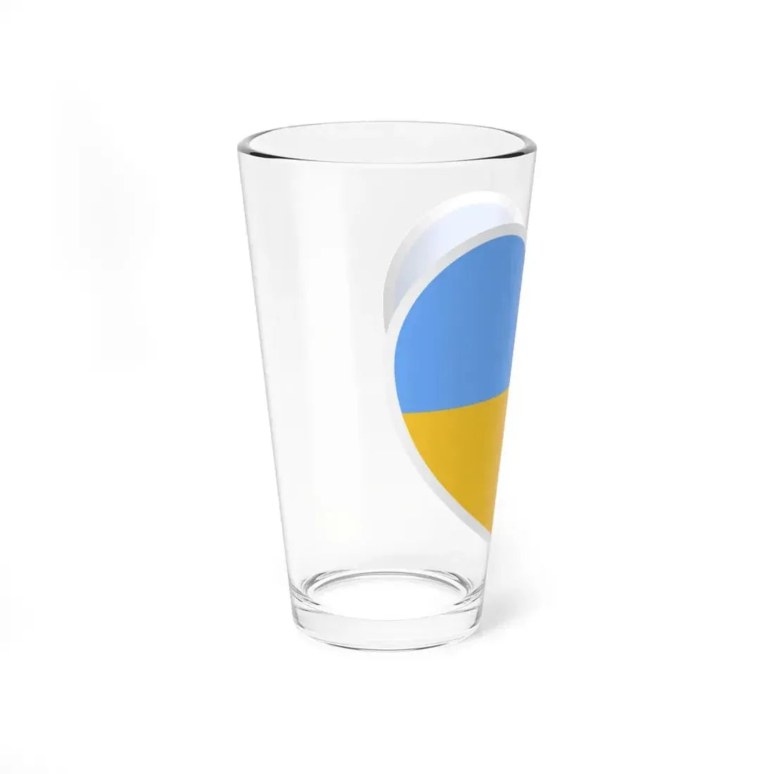 Ukraine 1917-1921 1991-1992 flag heart white (Ukraine) Pint Glass 16oz - Go Mug Yourself