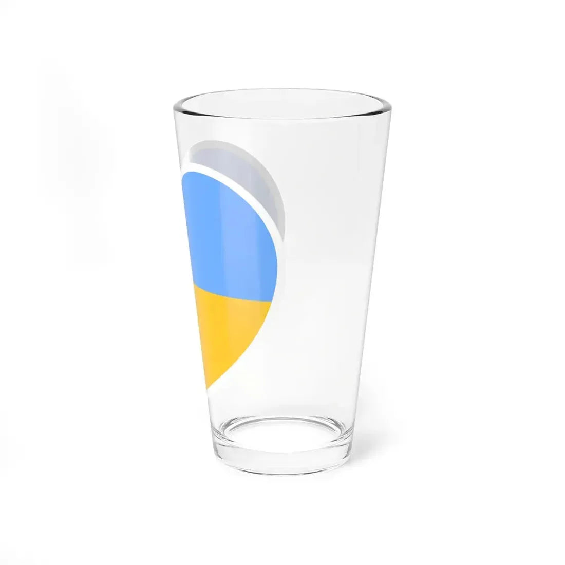 Ukraine 1917-1921 1991-1992 flag heart white (Ukraine) Pint Glass 16oz - Go Mug Yourself