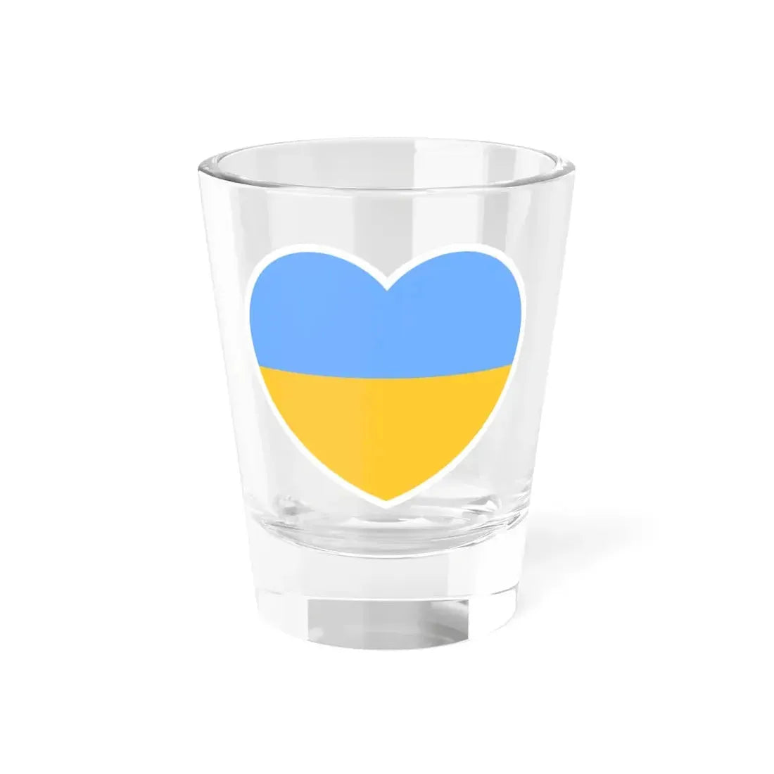 Ukraine 1917-1921 1991-1992 flag heart white (Ukraine) Shot Glass 1.5oz 1.5oz - Go Mug Yourself