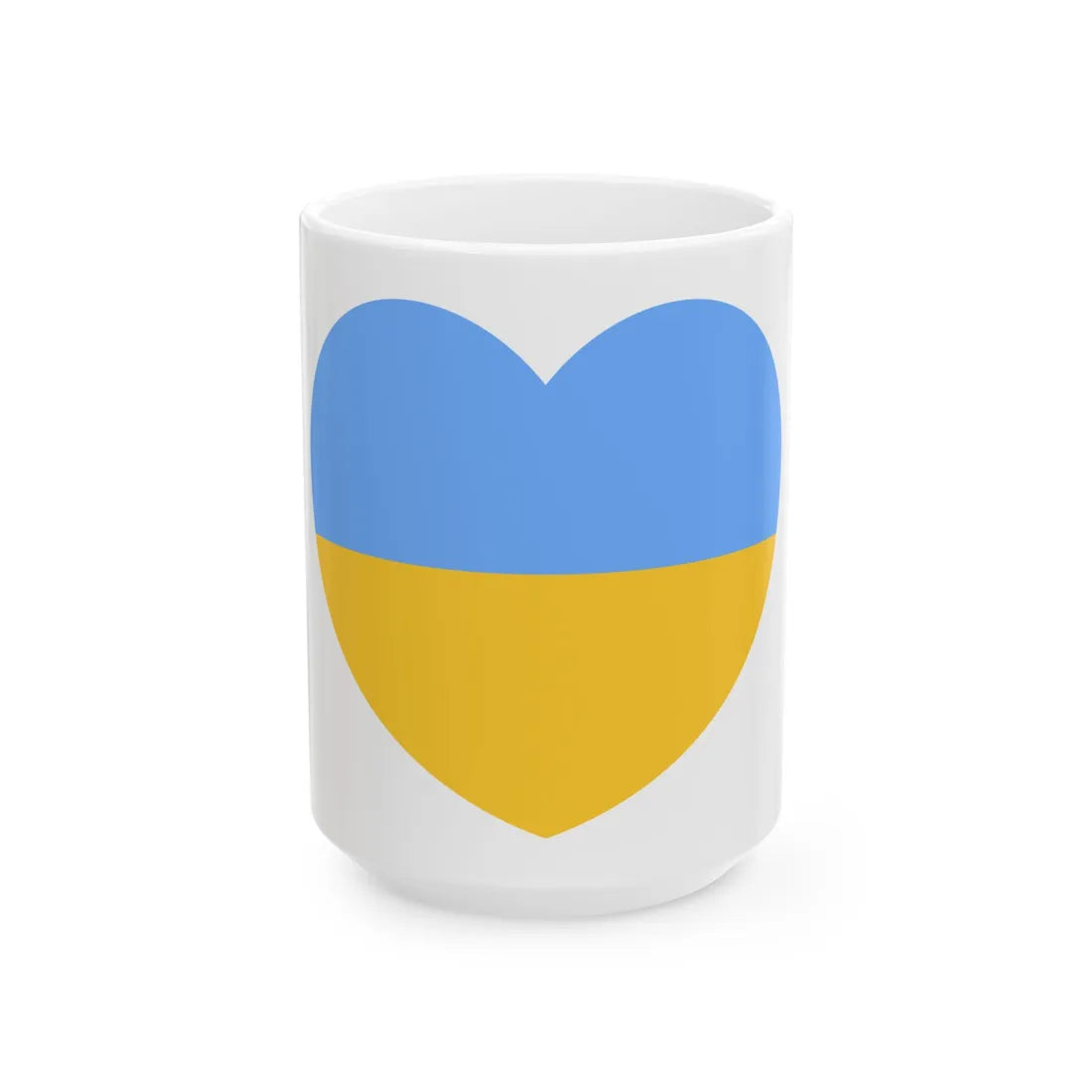 Ukraine 1917-1921 1991-1992 flag heart white (Ukraine) White Coffee Mug 15oz - Go Mug Yourself