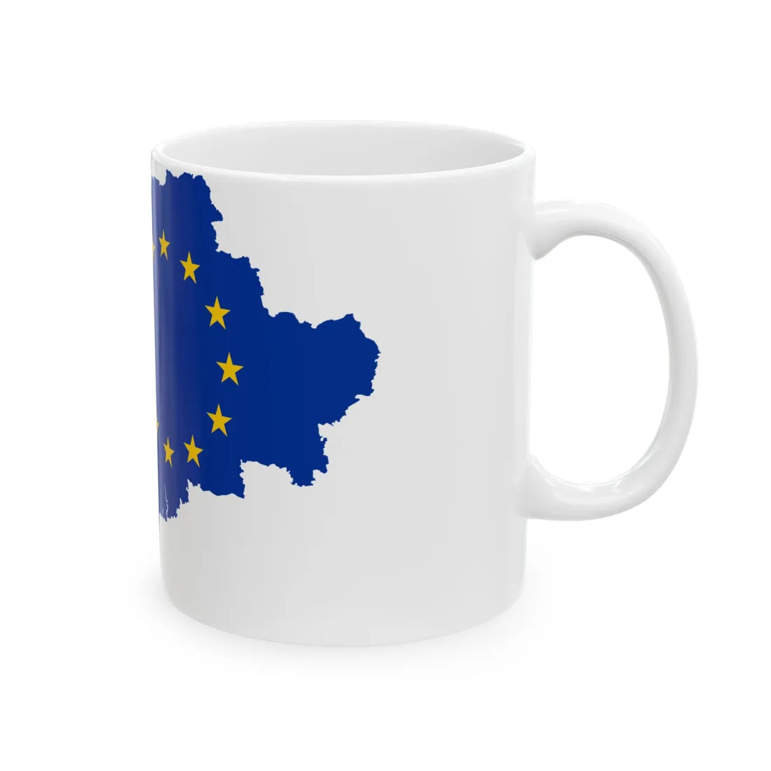 Ukraine EU with the Russian-occupied territories omitted (Ukraine) White Coffee Mug - Go Mug Yourself