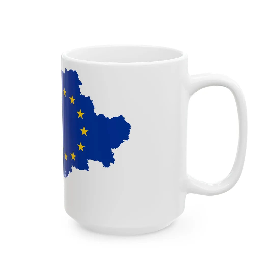 Ukraine EU with the Russian-occupied territories omitted (Ukraine) White Coffee Mug - Go Mug Yourself