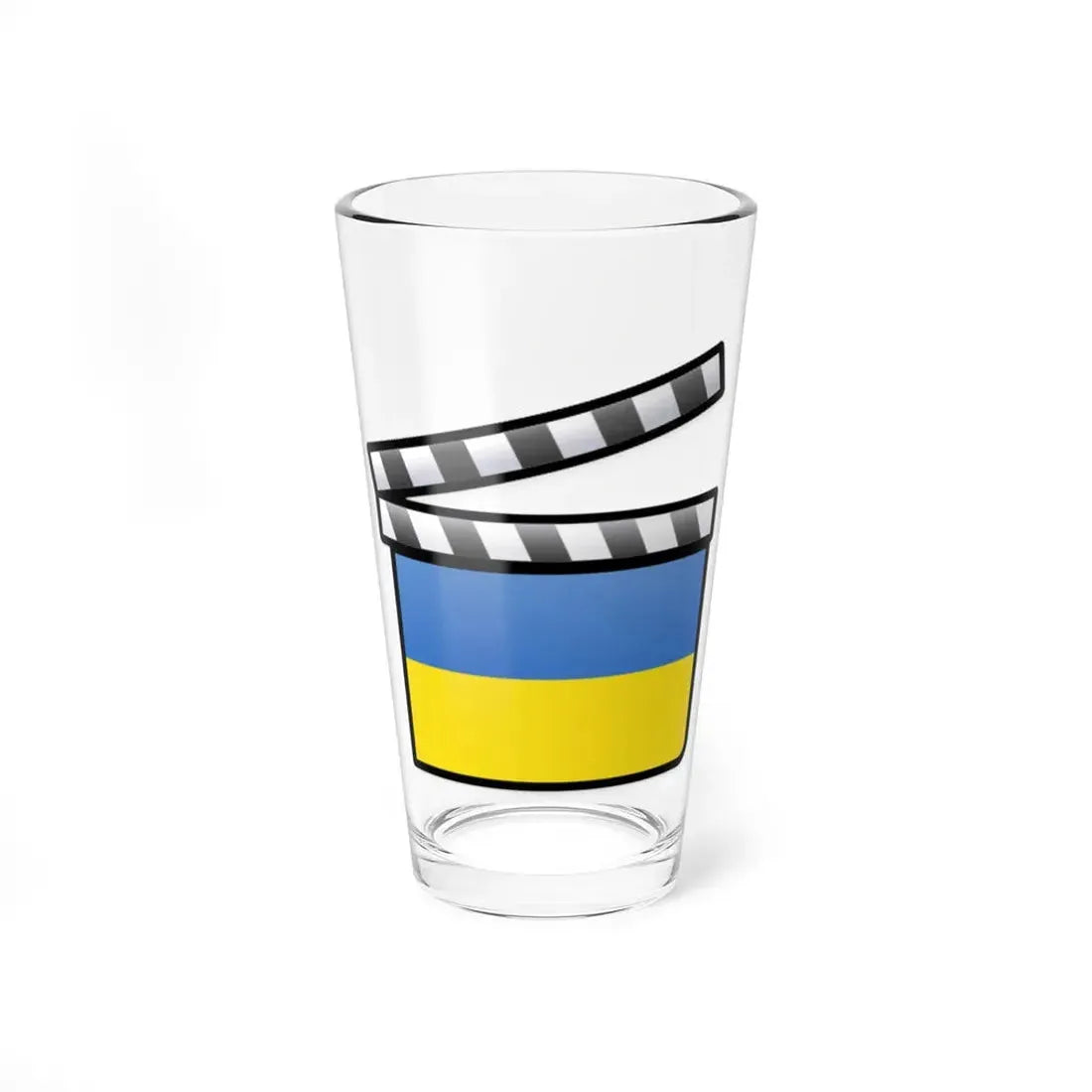 Ukraine film clapperboard (Ukraine) Pint Glass 16oz 16oz - Go Mug Yourself