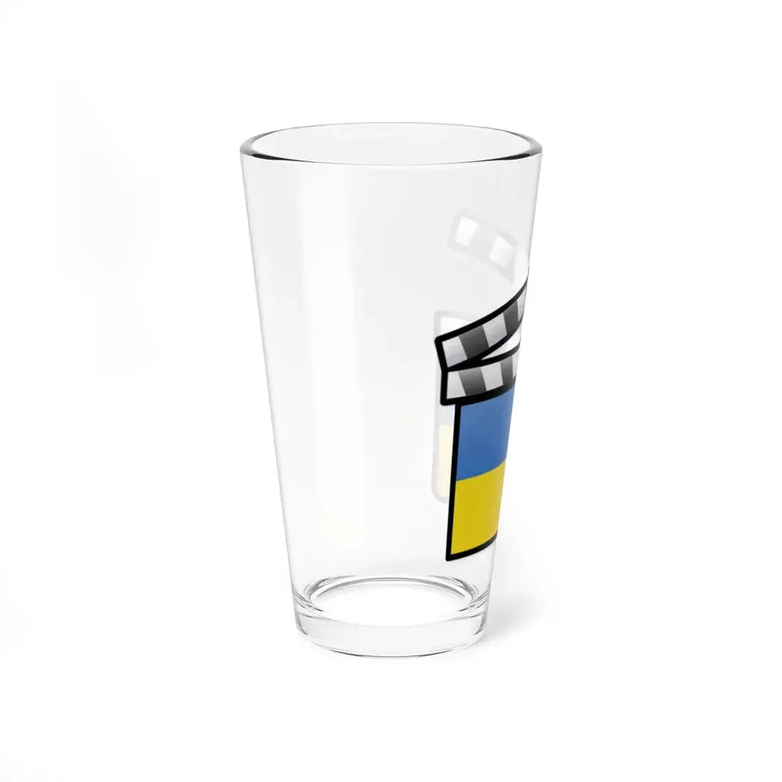 Ukraine film clapperboard (Ukraine) Pint Glass 16oz - Go Mug Yourself