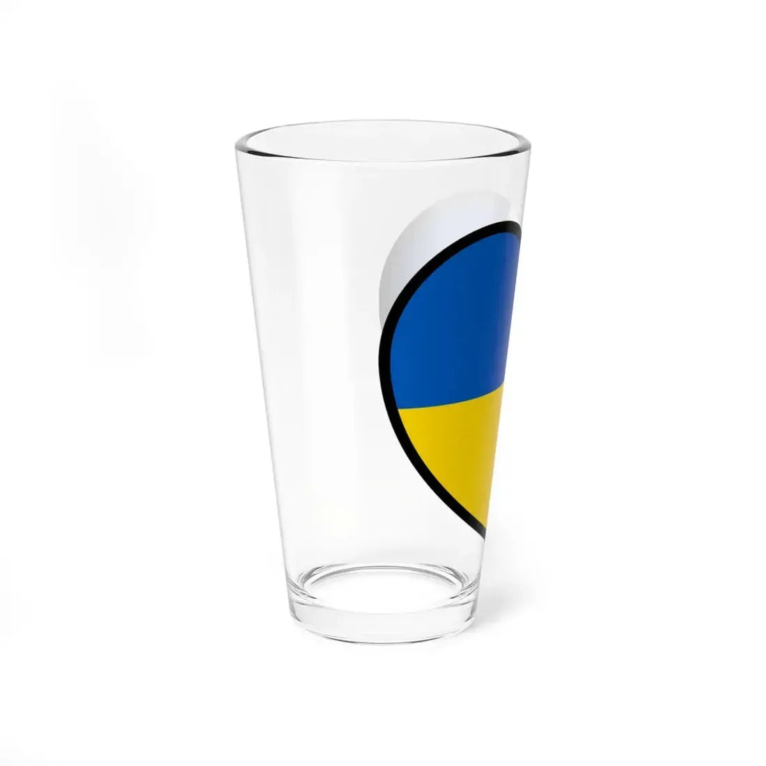 Ukraine flag heart (Ukraine) Pint Glass 16oz - Go Mug Yourself
