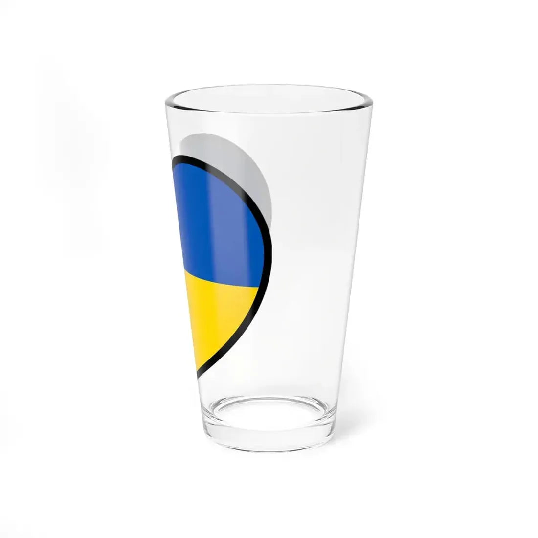 Ukraine flag heart (Ukraine) Pint Glass 16oz - Go Mug Yourself