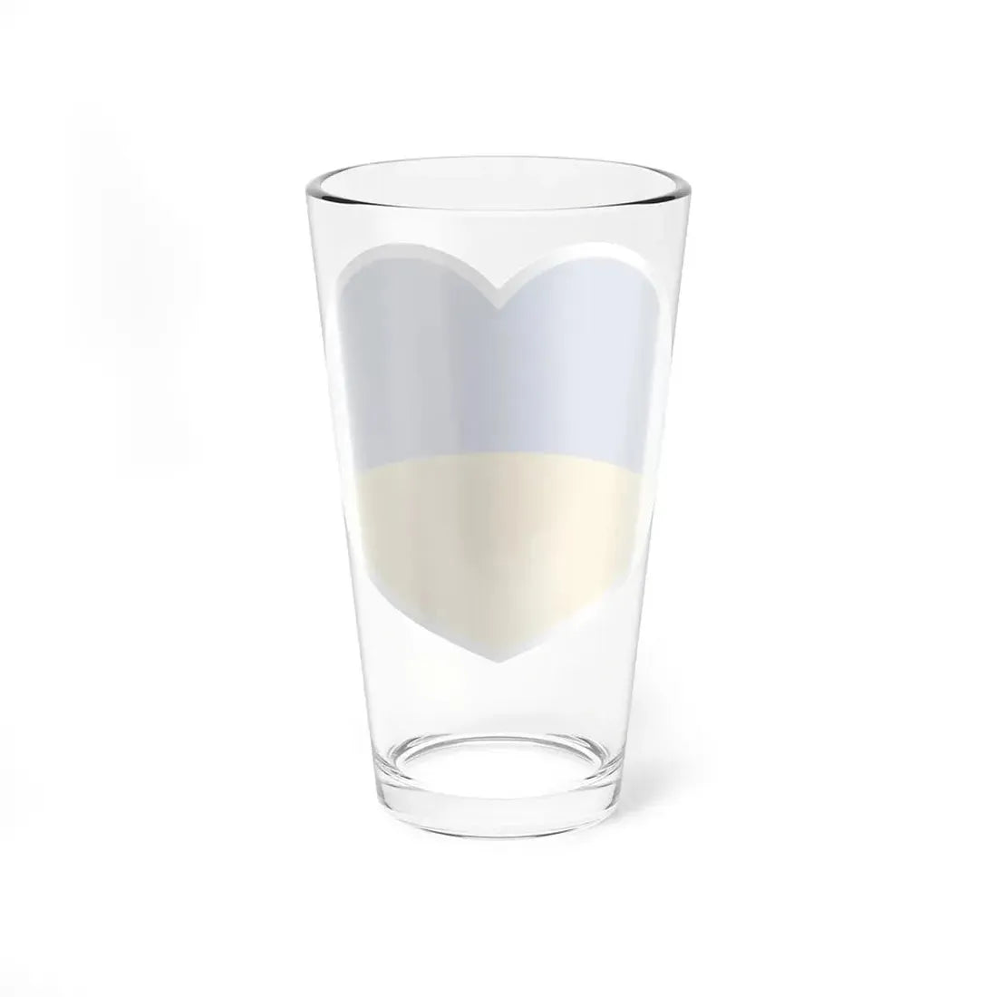 Ukraine flag heart white (Ukraine) Pint Glass 16oz - Go Mug Yourself