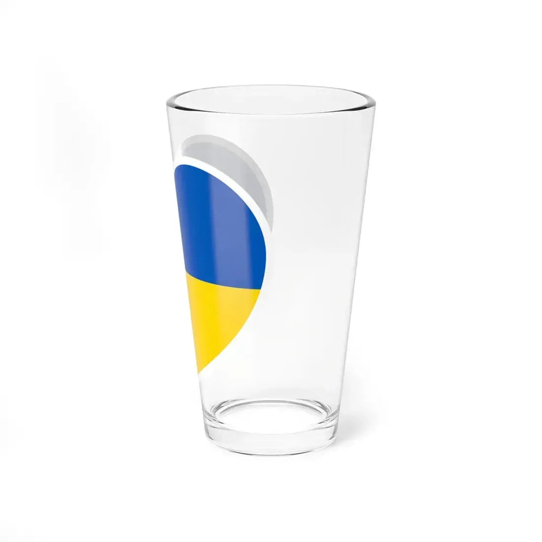 Ukraine flag heart white (Ukraine) Pint Glass 16oz - Go Mug Yourself