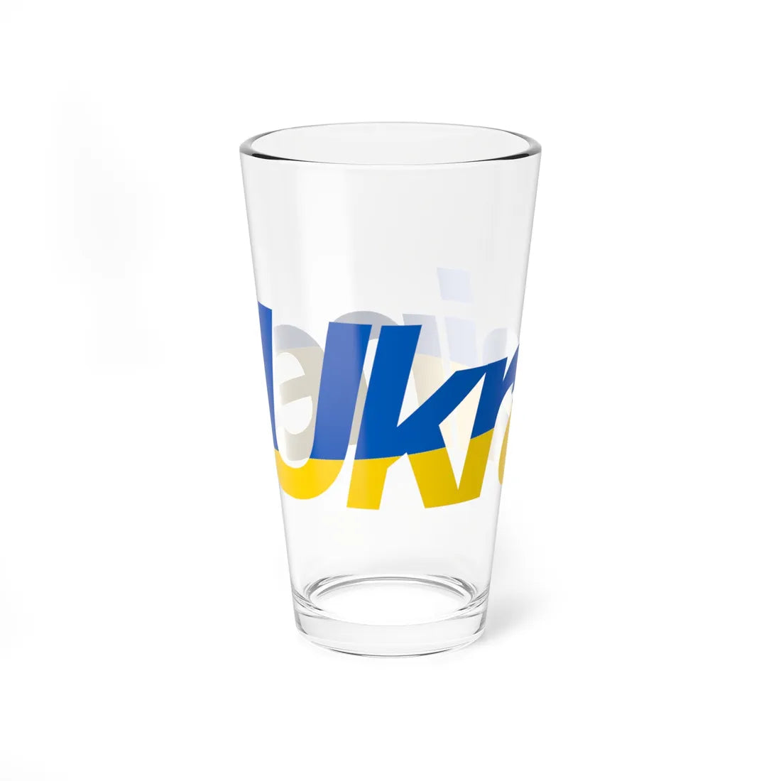 Ukraine name with flag colors - English (Ukraine) Pint Glass 16oz - Go Mug Yourself