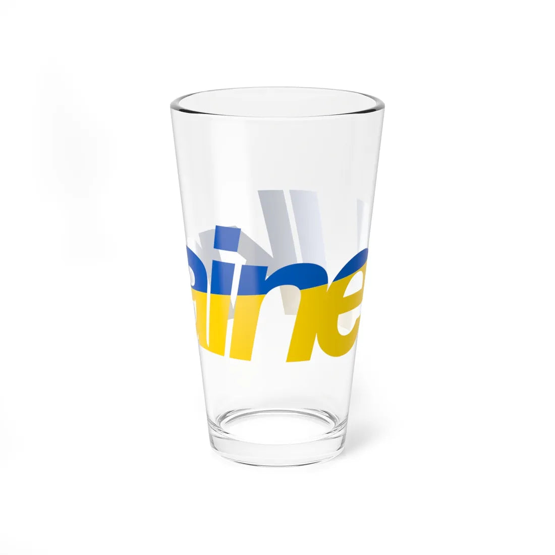 Ukraine name with flag colors - English (Ukraine) Pint Glass 16oz - Go Mug Yourself