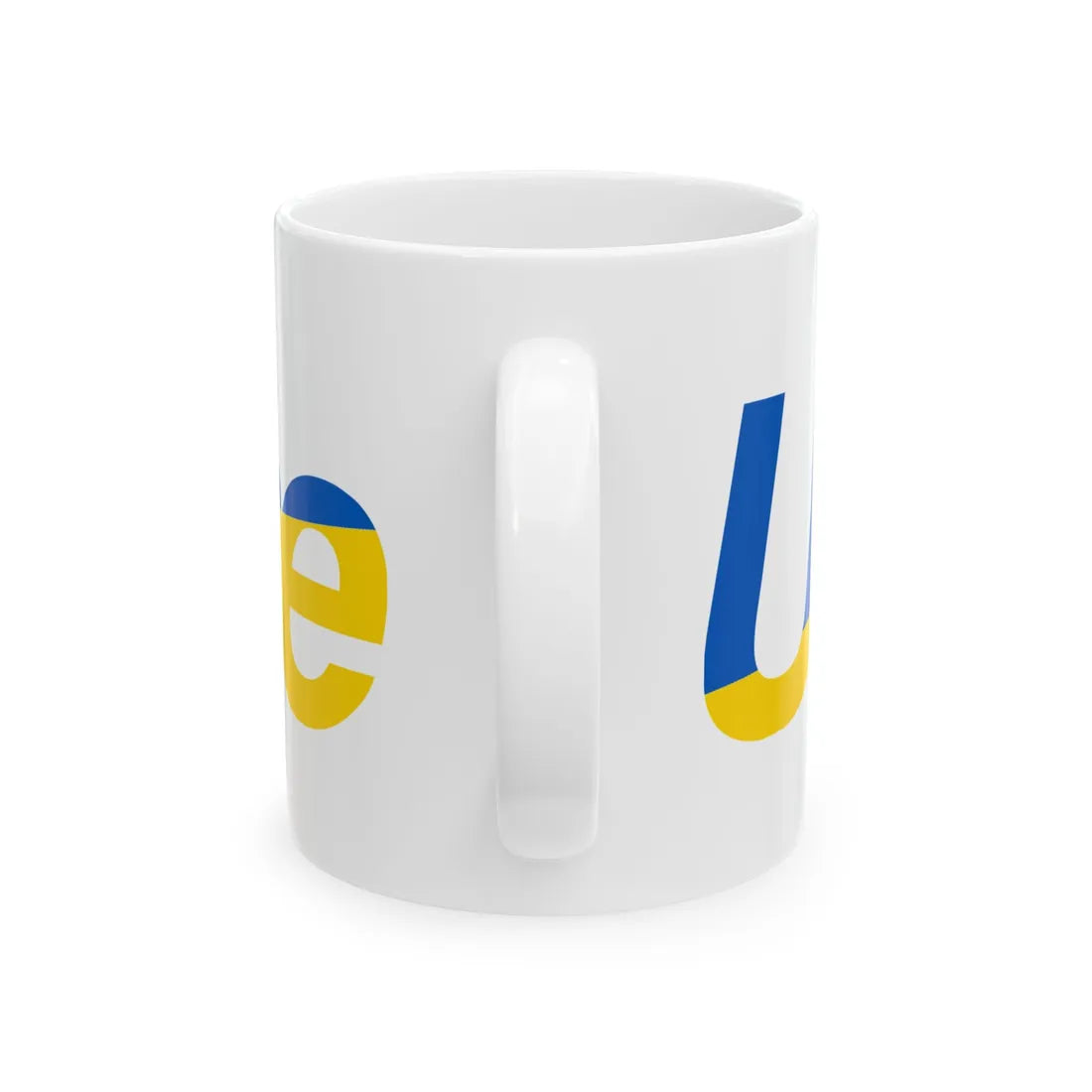 Ukraine name with flag colors - English (Ukraine) White Coffee Mug - Go Mug Yourself