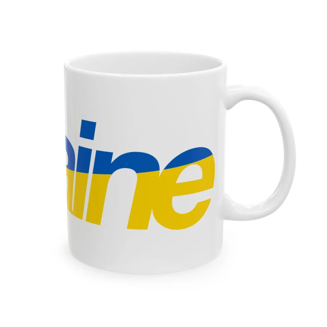 Ukraine name with flag colors - English (Ukraine) White Coffee Mug - Go Mug Yourself