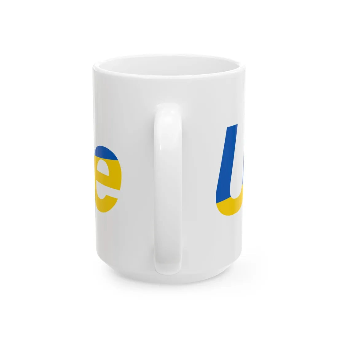 Ukraine name with flag colors - English (Ukraine) White Coffee Mug - Go Mug Yourself