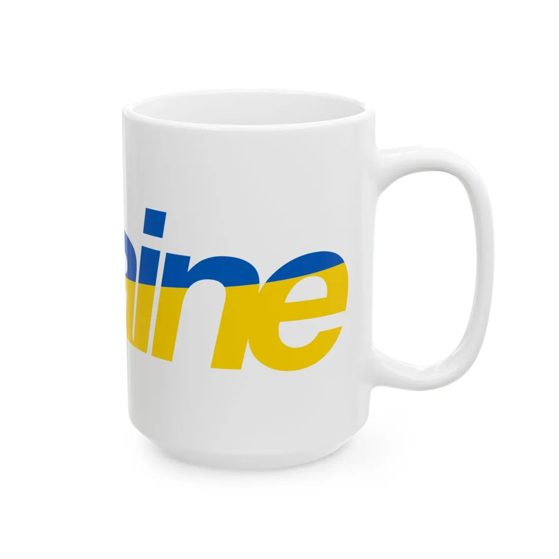 Ukraine name with flag colors - English (Ukraine) White Coffee Mug - Go Mug Yourself