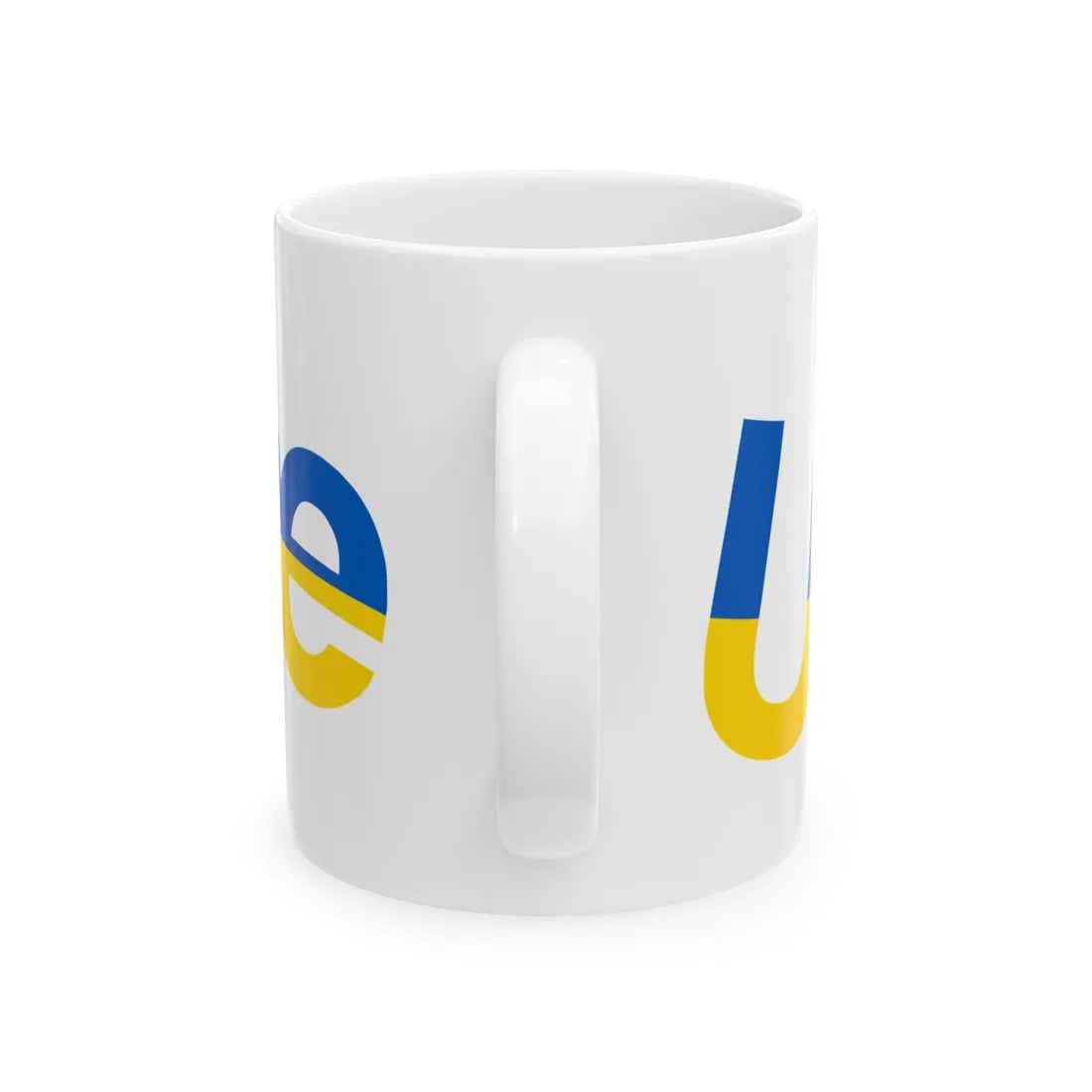 Ukraine name with flag colors - English - Warped (Ukraine) White Coffee Mug - Go Mug Yourself