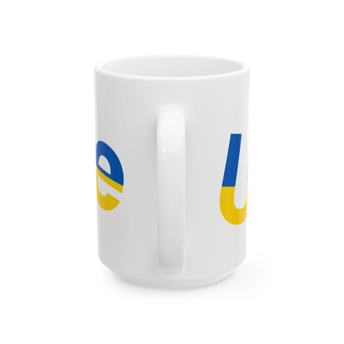 Ukraine name with flag colors - English - Warped (Ukraine) White Coffee Mug - Go Mug Yourself