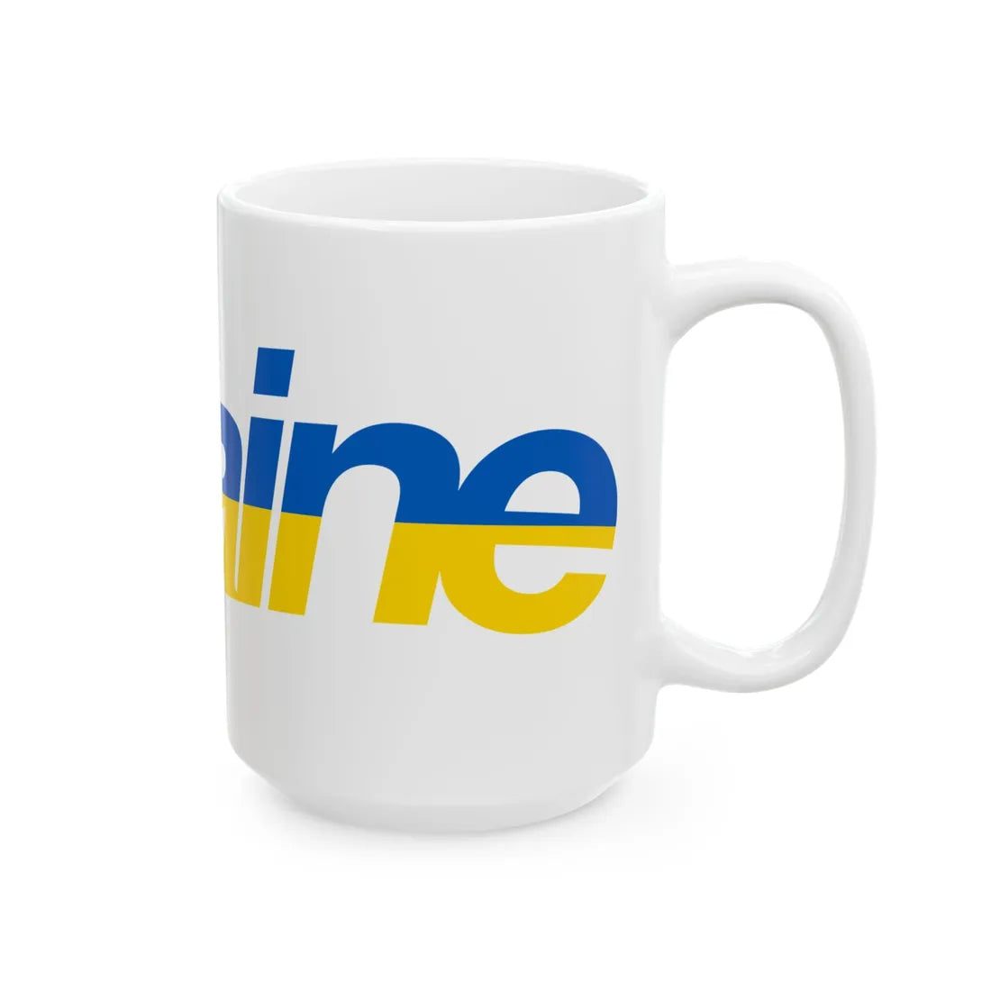 Ukraine name with flag colors - English - Warped (Ukraine) White Coffee Mug - Go Mug Yourself